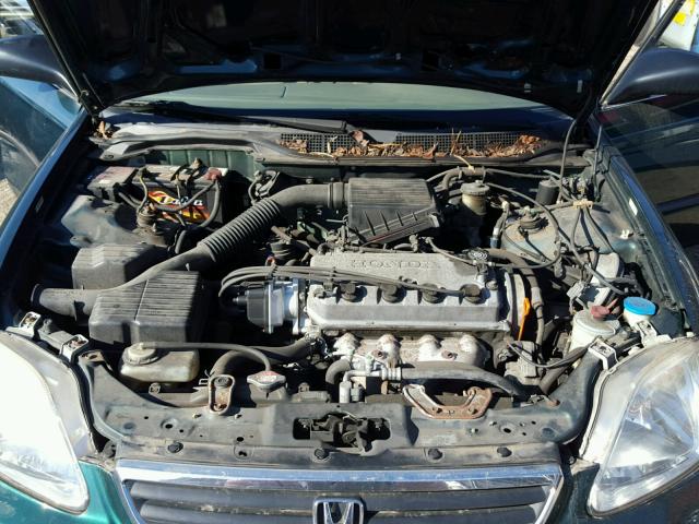 JHMEJ6674YS010443 - 2000 HONDA CIVIC LX GREEN photo 7