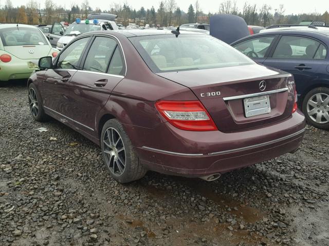 WDDGF81X48F153485 - 2008 MERCEDES-BENZ C 300 4MAT BURGUNDY photo 3