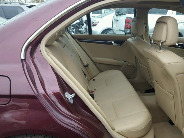 WDDGF81X48F153485 - 2008 MERCEDES-BENZ C 300 4MAT BURGUNDY photo 6