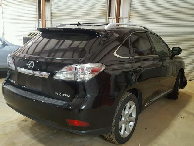 2T2ZK1BA6AC036209 - 2010 LEXUS RX 350 BLACK photo 4