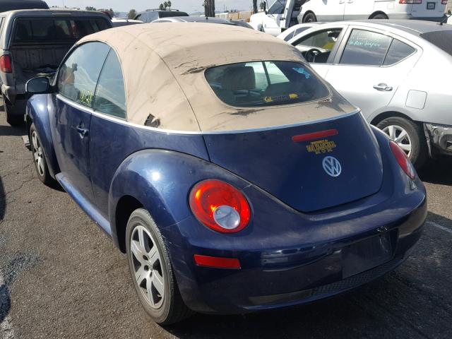 3VWRF31Y76M310158 - 2006 VOLKSWAGEN NEW BEETLE Mavi foto 3