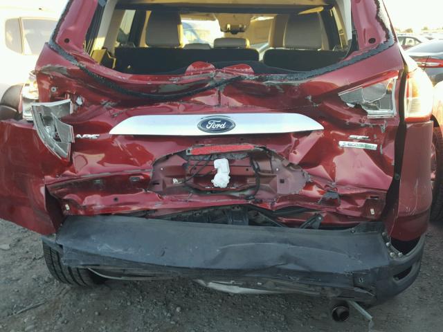 1FMCU0HX5DUA81297 - 2013 FORD ESCAPE SEL RED photo 9