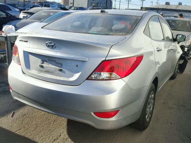 KMHCT4AE6DU313697 - 2013 HYUNDAI ACCENT GLS SILVER photo 4