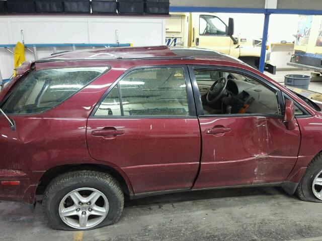 JT6HF10U1Y0161955 - 2000 LEXUS RX 300 RED photo 10