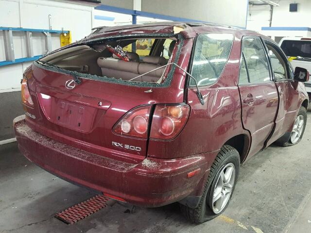 JT6HF10U1Y0161955 - 2000 LEXUS RX 300 RED photo 4