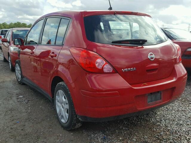 3N1BC1CP2BL494434 - 2011 NISSAN VERSA S RED photo 3