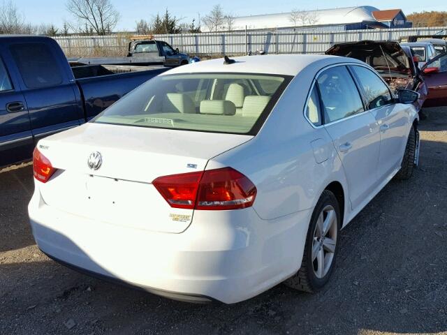 1VWBP7A31CC048645 - 2012 VOLKSWAGEN PASSAT SE WHITE photo 4