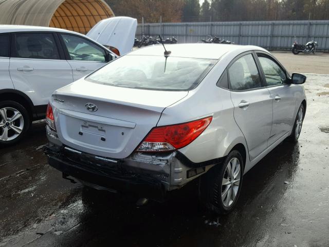 KMHCU4AE6CU116072 - 2012 HYUNDAI ACCENT GLS SILVER photo 4