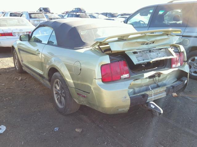 1ZVFT84N855184536 - 2005 FORD MUSTANG GREEN photo 3