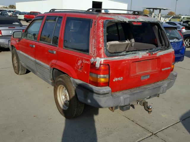 1J4GZ58S0PC675051 - 1993 JEEP GRAND CHER RED photo 3