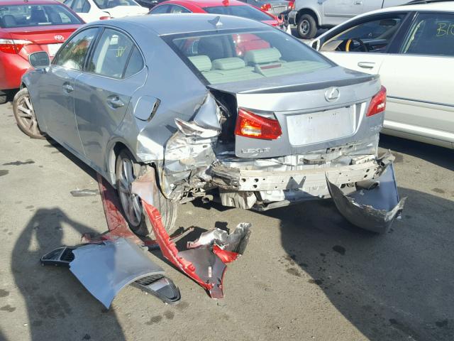 JTHBK262275034718 - 2007 LEXUS IS 250 SILVER photo 3