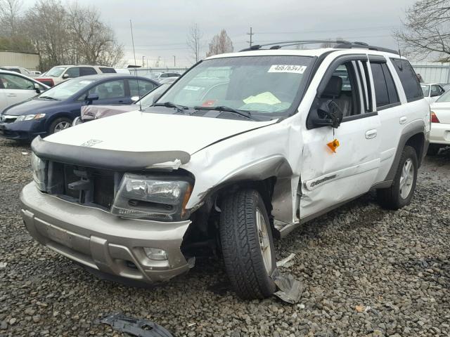 1GNDT13S922315387 - 2002 CHEVROLET TRAILBLAZE WHITE photo 2