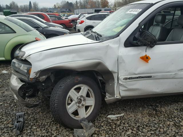 1GNDT13S922315387 - 2002 CHEVROLET TRAILBLAZE WHITE photo 9