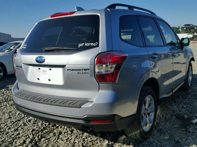 JF2SJADC8GH437841 - 2016 SUBARU FORESTER 2 SILVER photo 4