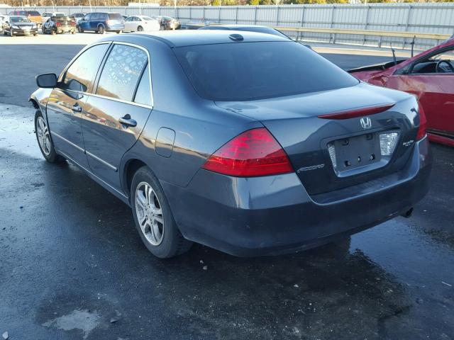 1HGCM56827A183189 - 2007 HONDA ACCORD EX BLACK photo 3