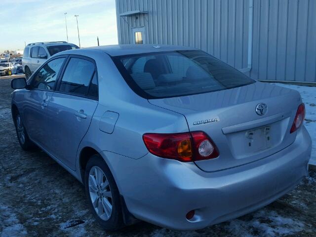 2T1BU4EE5AC374720 - 2010 TOYOTA COROLLA BA SILVER photo 3