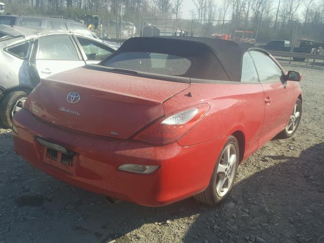 4T1FA38P77U116935 - 2007 TOYOTA CAMRY SOLA RED photo 4