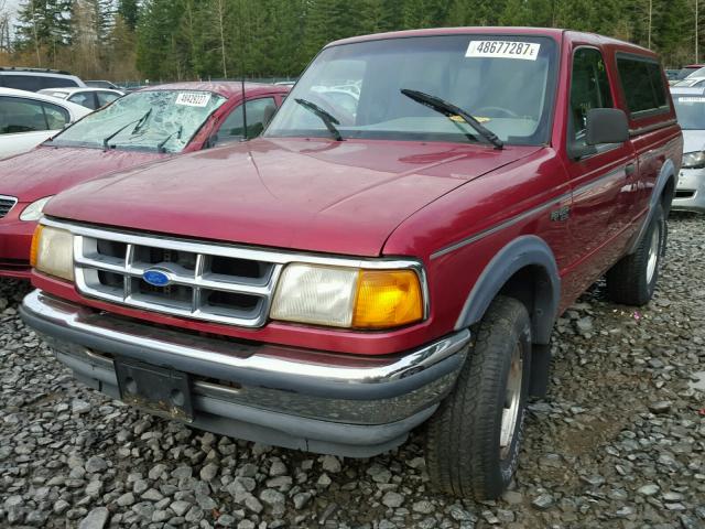 1FTCR11U3RUA93399 - 1994 FORD RANGER MAROON photo 2