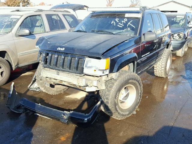 1J4GZ58S2VC593450 - 1997 JEEP GRAND CHER BLACK photo 2