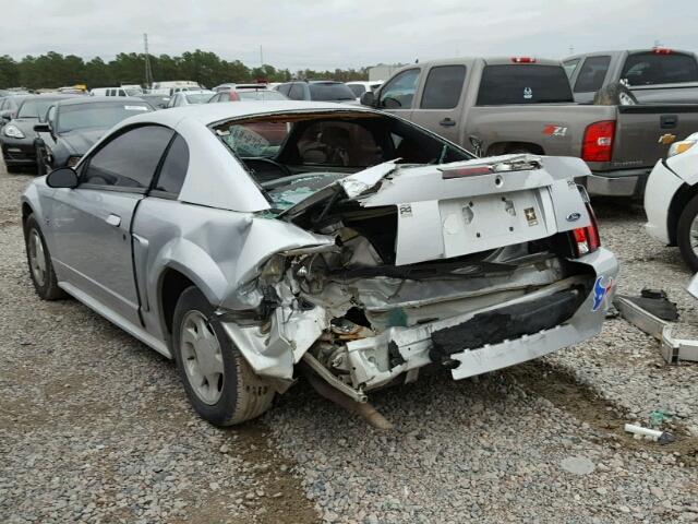 1FAFP40481F252132 - 2001 FORD MUSTANG SILVER photo 3