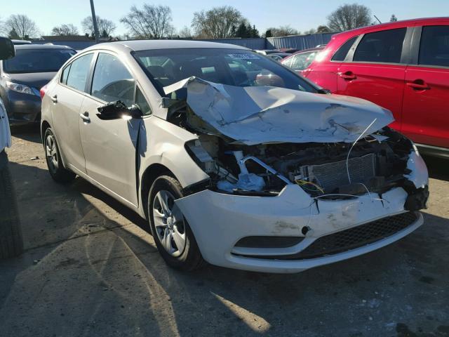 KNAFK4A68E5076832 - 2014 KIA FORTE LX WHITE photo 1