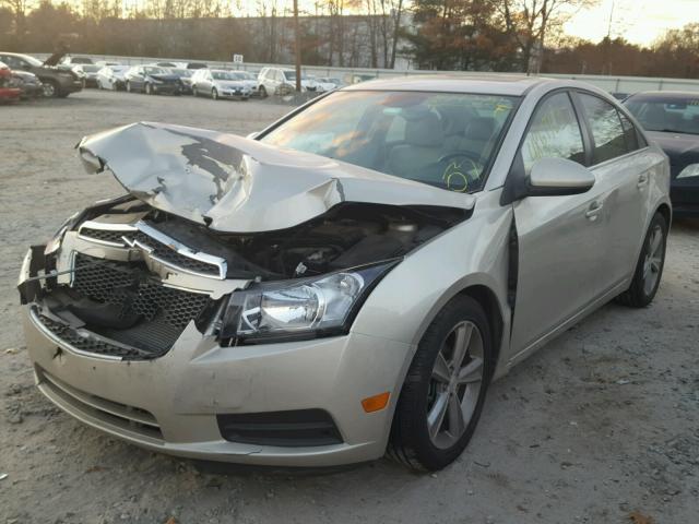 1G1PE5SB6D7276832 - 2013 CHEVROLET CRUZE LT BEIGE photo 2