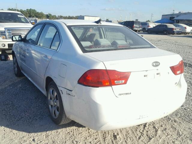 KNAGE228095309432 - 2009 KIA OPTIMA LX WHITE photo 3