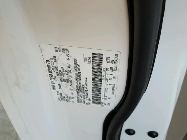 1FMEU63E16UA33624 - 2006 FORD EXPLORER X WHITE photo 10