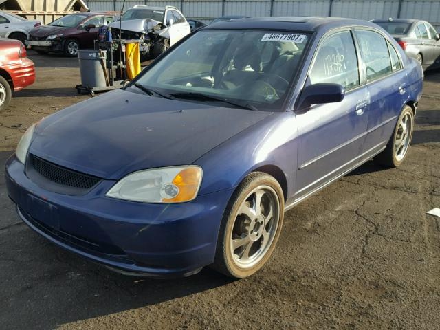 2HGES26763H516056 - 2003 HONDA CIVIC EX BLUE photo 2