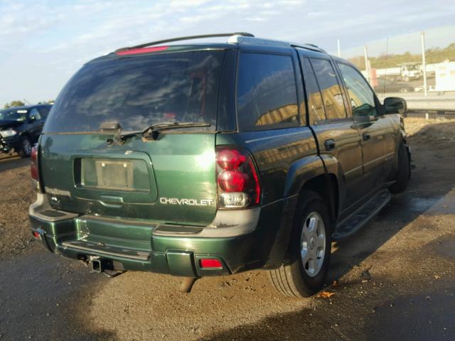 1GNDT13S622340909 - 2002 CHEVROLET TRAILBLAZE GREEN photo 4