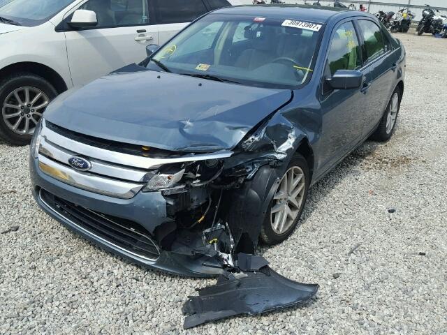 3FAHP0JA5CR447178 - 2012 FORD FUSION SEL BLUE photo 2