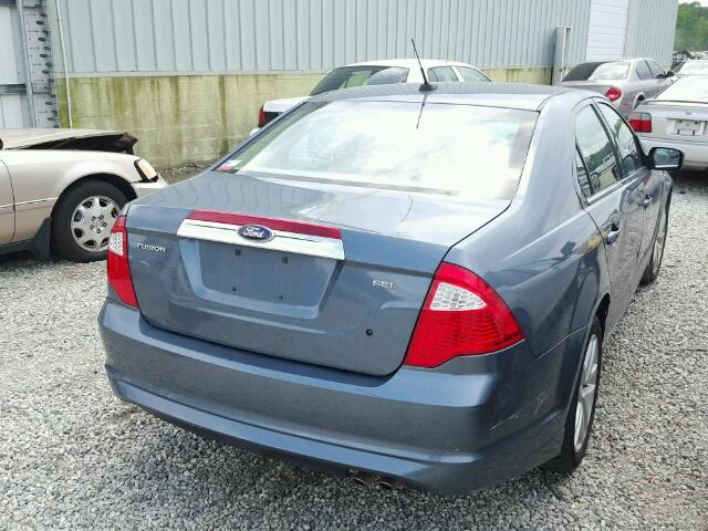 3FAHP0JA5CR447178 - 2012 FORD FUSION SEL BLUE photo 4