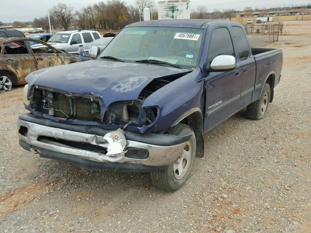 5TBRN34141S209908 - 2001 TOYOTA TUNDRA ACC BLUE photo 2