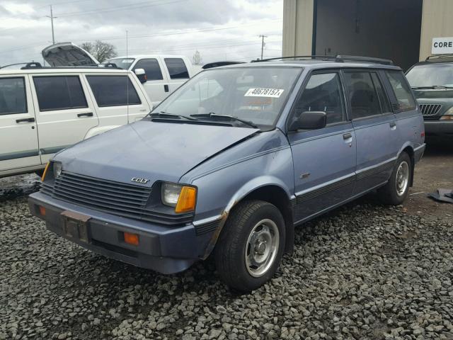 JB4FH31D0HZ041657 - 1987 DODGE COLT VISTA BLUE photo 2