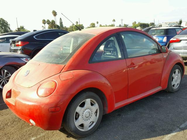 3VWCT21CX1M408378 - 2001 VOLKSWAGEN NEW BEETLE RED photo 4