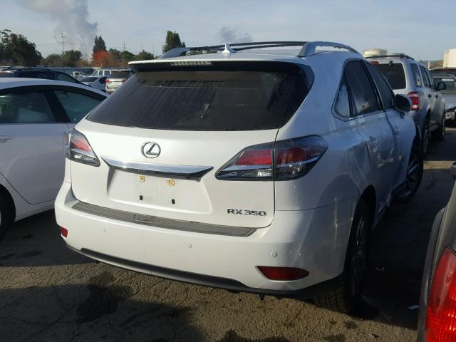 2T2ZK1BA9DC118780 - 2013 LEXUS RX 350 WHITE photo 4