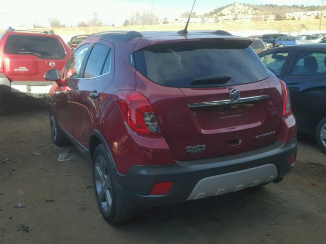 KL4CJASB5EB542831 - 2014 BUICK ENCORE RED photo 3