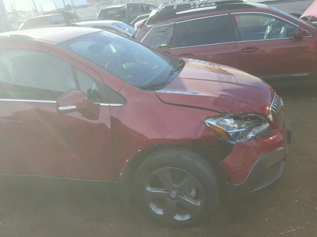 KL4CJASB5EB542831 - 2014 BUICK ENCORE RED photo 9