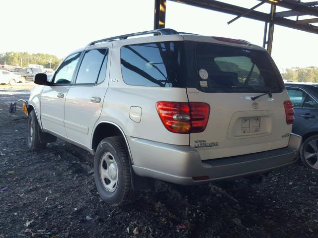 5TDZT34A83S162253 - 2003 TOYOTA SEQUOIA SR WHITE photo 3