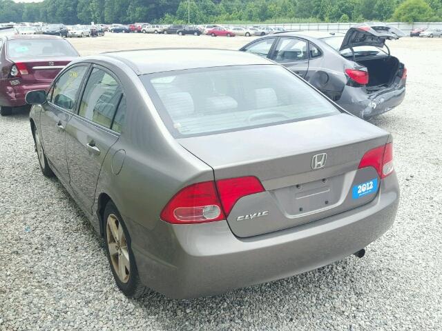 1HGFA16838L061297 - 2008 HONDA CIVIC EX GRAY photo 3