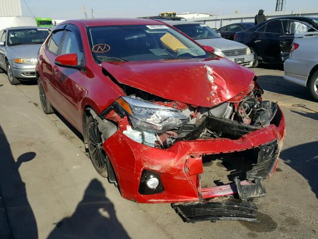 5YFBURHE5GP555415 - 2016 TOYOTA COROLLA L RED photo 1