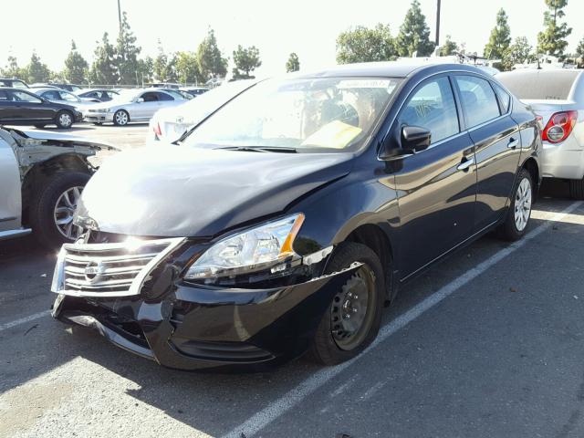 3N1AB7APXFY369579 - 2015 NISSAN SENTRA S BLACK photo 2