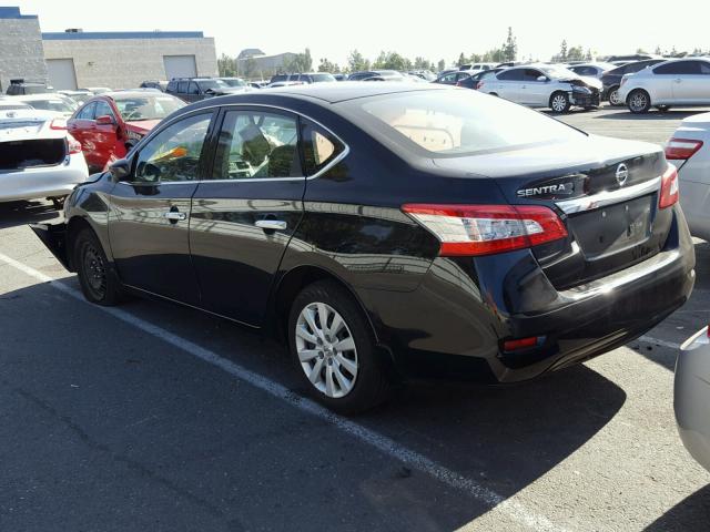 3N1AB7APXFY369579 - 2015 NISSAN SENTRA S BLACK photo 3