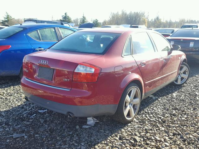 WAUJC68E93A102908 - 2003 AUDI A4 1.8T RED photo 4