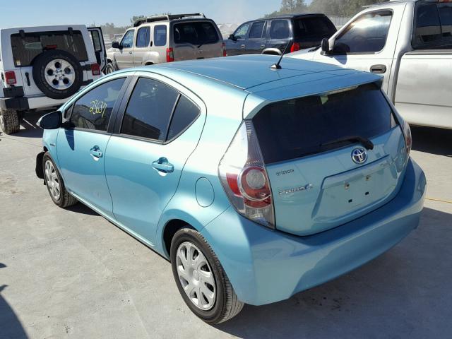 JTDKDTB33D1041678 - 2013 TOYOTA PRIUS C BLUE photo 3