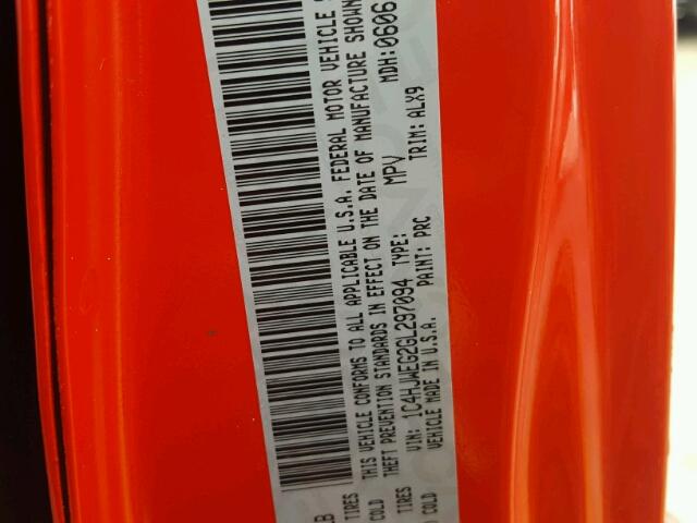 1C4HJWEG2GL297094 - 2016 JEEP WRANGLER U RED photo 10