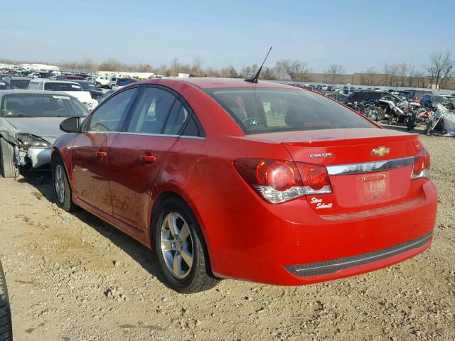 1G1PF5SC9C7203975 - 2012 CHEVROLET CRUZE LT RED photo 3