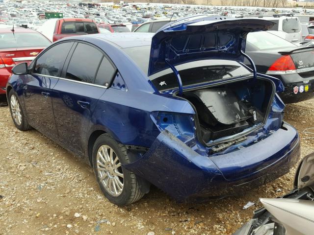 1G1PJ5SB7D7303385 - 2013 CHEVROLET CRUZE ECO BLUE photo 3