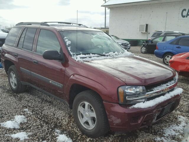 1GNDT13S642384024 - 2004 CHEVROLET TRAILBLAZE BURGUNDY photo 1