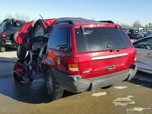 1J4GX48S83C618901 - 2003 JEEP GRAND CHER RED photo 3